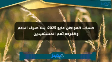 حساب المواطن مايو 2025: بدء صرف الدعم والفرحة تعم المستفيدين